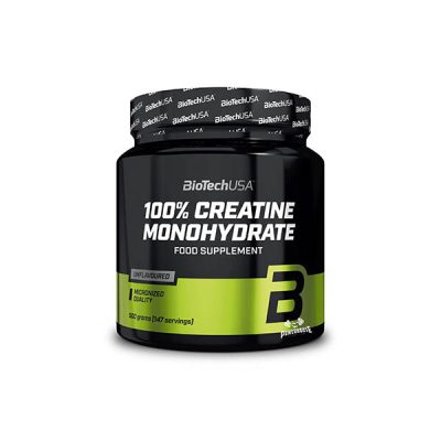 BioTech USA, Creatine Powder, Micronized Creatine Monohydrate (of which 3 g Creatine), 100% Creatine Monohydrate (Unflavoured, 500 g - 147 serv x 3.4 g/1 tsp)