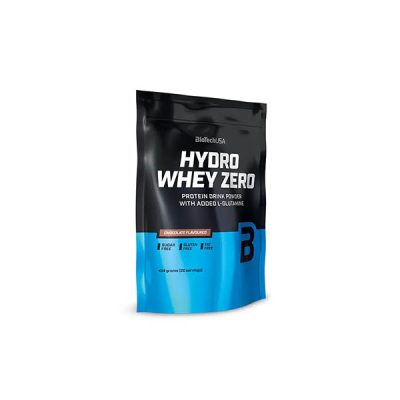 BioTech USA, Protein Powder, Instant Whey Protein Hydrolyzate + Instant Whey Protein Isolate, Hydro Whey Zero (Chocolate Flavour, 454 g - 20 serv x 22 g/2 tbsp)