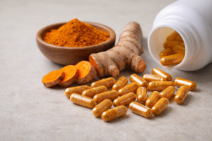 Капсули со curcumin и корен од turmeric на неутрална основа – природен суплемент со антиинфламаторни и антиоксидативни својства
