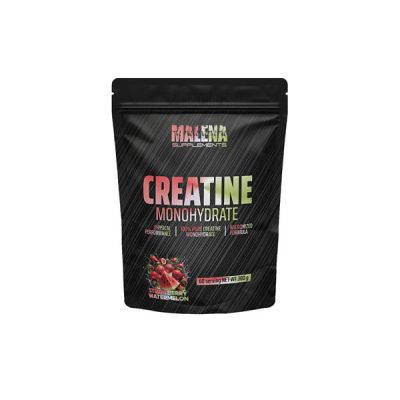 Malena Supplements, Creatine Powder, Strength/Energy Gain & Muscle Gain, Creatine Monohydrate (Fruit Punch Flavour, 300 g - 60 serv x 5 g/1 scoop)