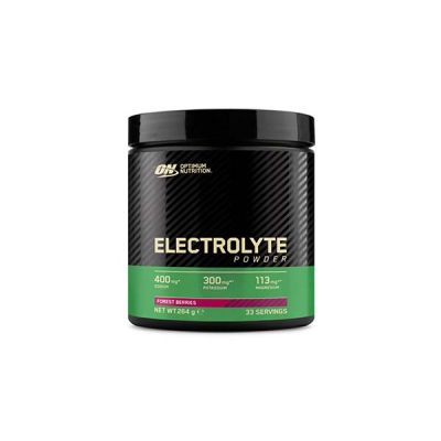 Optimum Nutrition, Electrolytes, Sodium (400 mg) + Magnesium (113 mg) + Potassium (300 mg) + Calcium (121 mg), Electrolite Powder (Forest Berries Flavour, 264 g - 33 serv x 8 g/1 scoop)